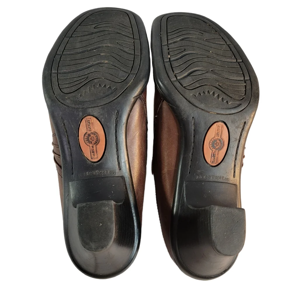 Earth Spirit Claasic Emma Leather Upper Brown Clog Women's Size 8 - Picture 10 of 16